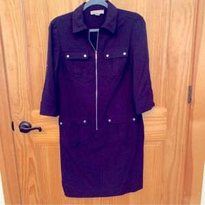 MICHAEL by Michael KORS Navy Blue Zip front Dress